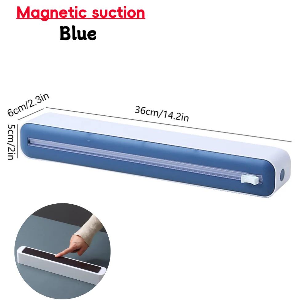 Foil and Plastic Wrap Organizer Refillable Food Cling Film Dispenser Tin Aluminum Foil Dispenser Film Cutter Kitchen Accessories