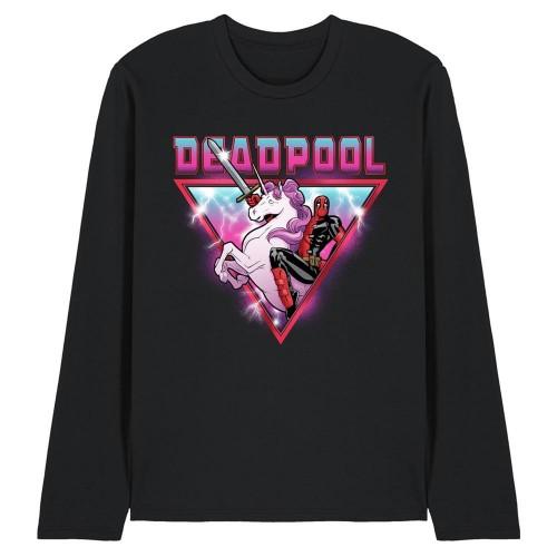 Deadpool Unisex Adult Metal Unicorn Wade Long-Sleeved T-Shirt