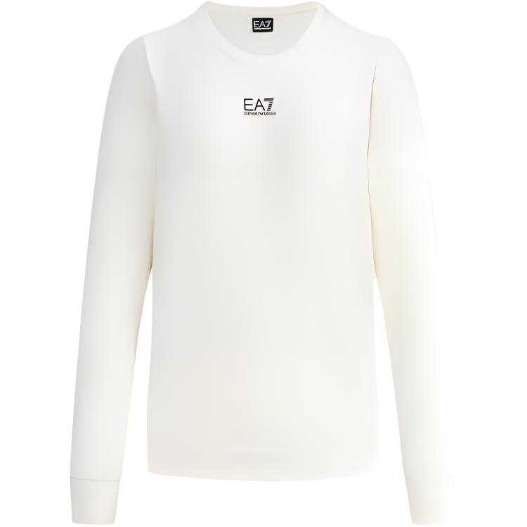 

Emporio Armani EA7 SS24 Logo Casual Round Neck Long Sleeve Sweatshirt Women tops Beige 3DTM20-TJQLZ-1156 L