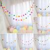 1PC 2.7m/106.29in Colorful Pompom Pendant Garland Nordic Series Wool Felt Ball String Hanging DIY Handmade Home Decor