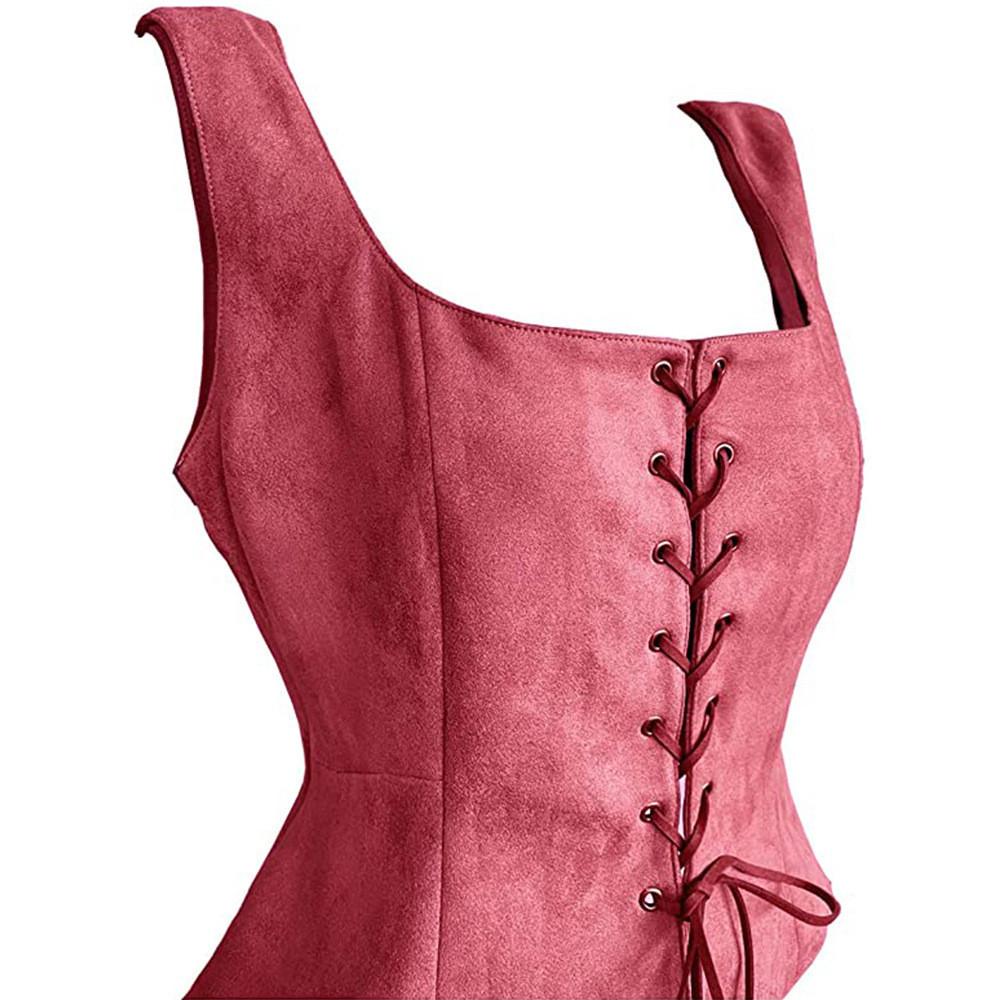 

Ages Middle Plush Vest Cosplay Costume Viking Pirate Tank Personalized Top M красный