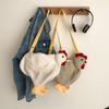 Women's Carto Crossbody Bags, Creative Cute Chicken Shaped Bag, Teen Girl's Handbag Shoulder Bag, Plush Fur Underarm Bag Purse