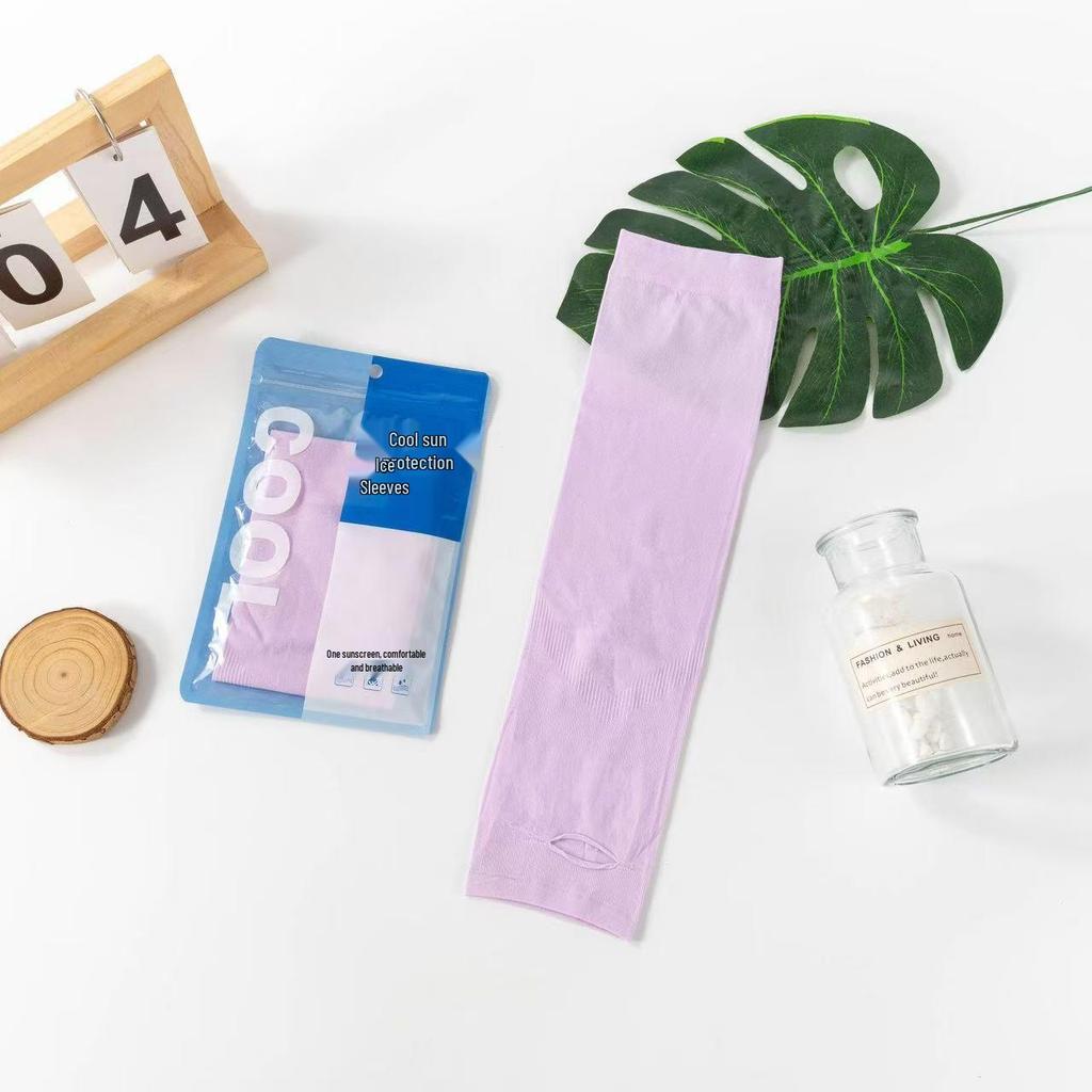 Armstulpen aus Eisseide für Sommerradfahren: Sonnenschutz & Kühlung, Einfarbig