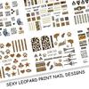 12 Designs Leopard Print Nail Art Stickers Animal Water Transfer Sliders Decals