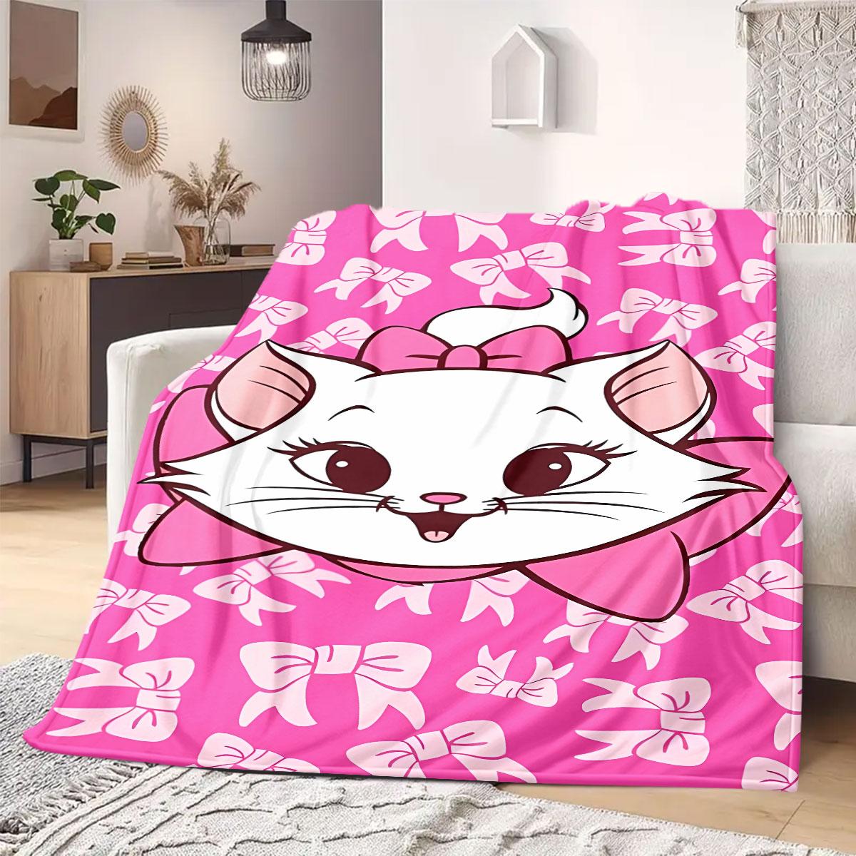 

kitten Print Flannel Blanket for Sofas Beds Bedrooms Chairs Travel Picnics Cartoon Home Decor New 75x90cm