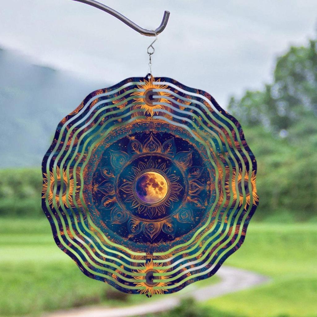 10 Zoll Hängendes Windspiel mit 360° Drehhaken Künstlerische Außendekoration für Garten Terrasse Balkon Perfektes Geschenk für Frühling Sommer Herbst