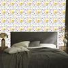Wild Flowers Wallpaper White, Light Gray, Cream, and Coral 50x1000