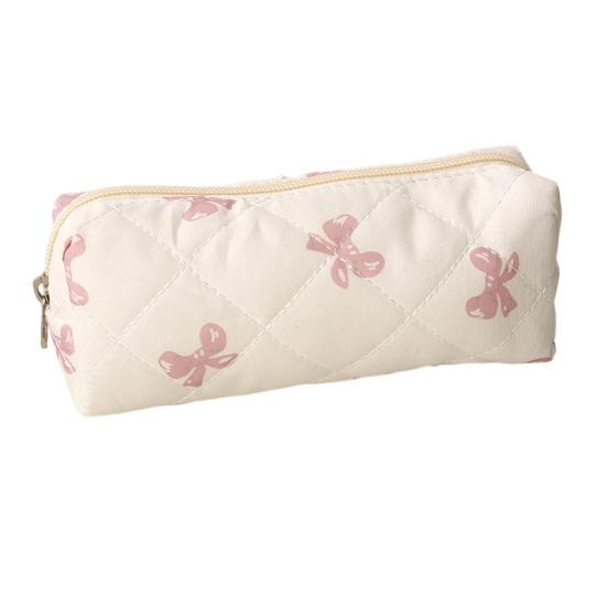 Jijijing Bow/Floral Pencil Case, Large Capacity Pouch, Waterproof Stationery Perfect Gift for Students Kids And Friends