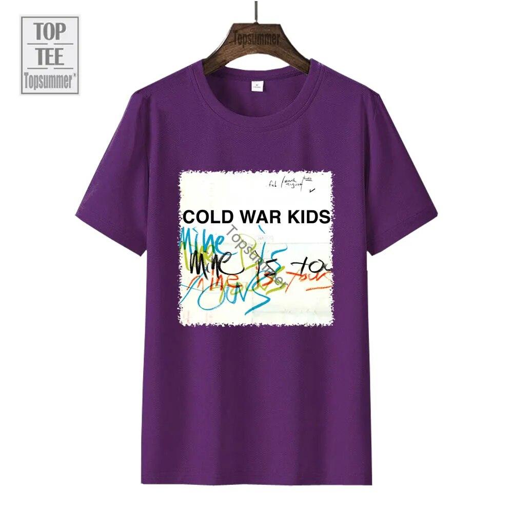 Mine Is Yours Album T Shirt Cold War Kids Tour T-Shirt Women'S Punk Streetwear Black T-Shirts Unisex'S Short Sleeve Clothes