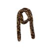 Narrow Korean-Style Women's Winter Leopard Snood: Fluffy Rex Rabbit Fur Imitation Scarf