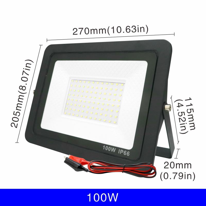 20W 30W 50W 100W DC12V 12 Volt Portable Led Lights Led Flood Light  Outdoor Floodlight Spotlight IP66 Waterproof Light Reflector