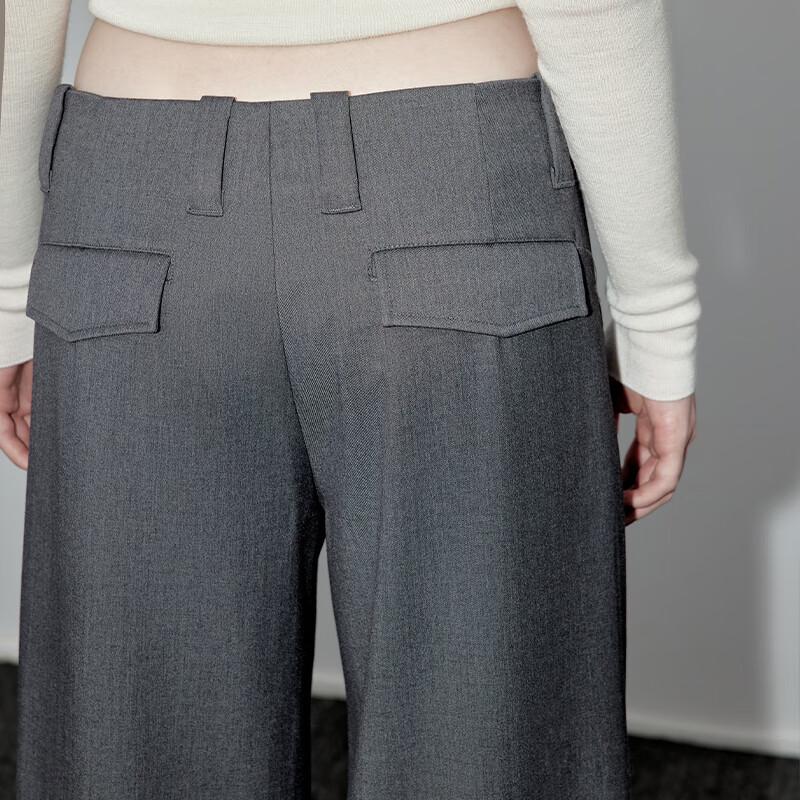 GREEN BELT Women's Minimalist Wide-Leg Suit Trousers