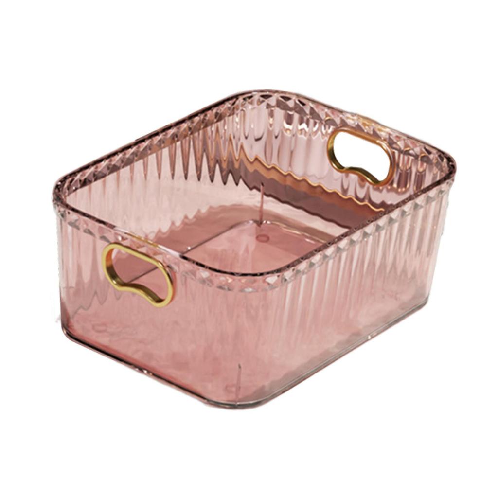 Cosmetic Storage Box Desktop Organizer Storage Container Lightweight Multipurpose Built In Handles for Bedroom Accessories