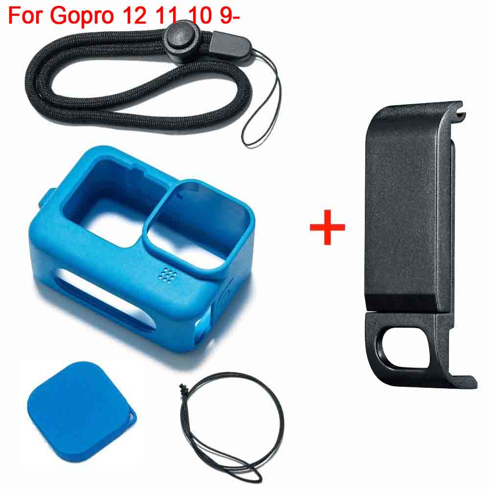 Anti Loss Silicone Case Soft Rubber Shockproof Film Housing Cover Durable Protective Lens for Go Pro 12/11/10/9/8