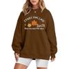 2025 Women's Crew Neck Sweatshirt with Autumn Leaf Pattern Print - New Autumn/Winter Style