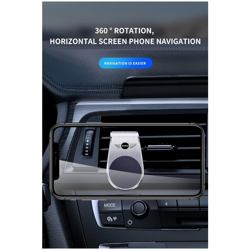 Car Magnetic L-shaped Car Dedicated GPS Phone Holder Emblem For BMW Mini Cooper F54 F55 F56 R56 R60 SONE Roadster Clubman Coupe