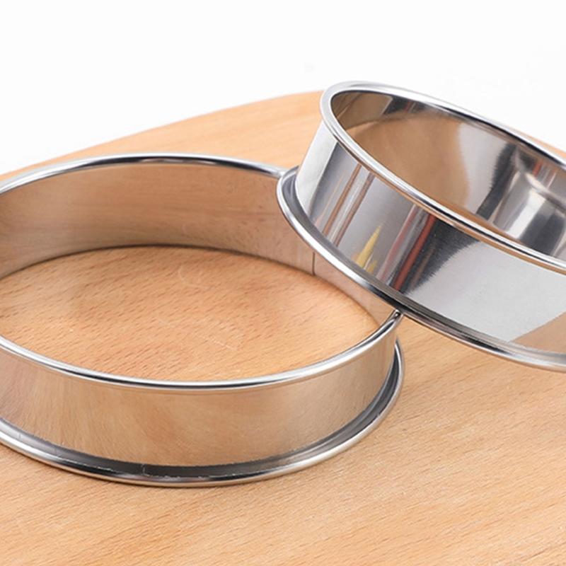 Home Baking Muffins and Tarts Rings Practical Stainless Steel Nonstick Baking Rings for Muffins Crumpet and Tarts