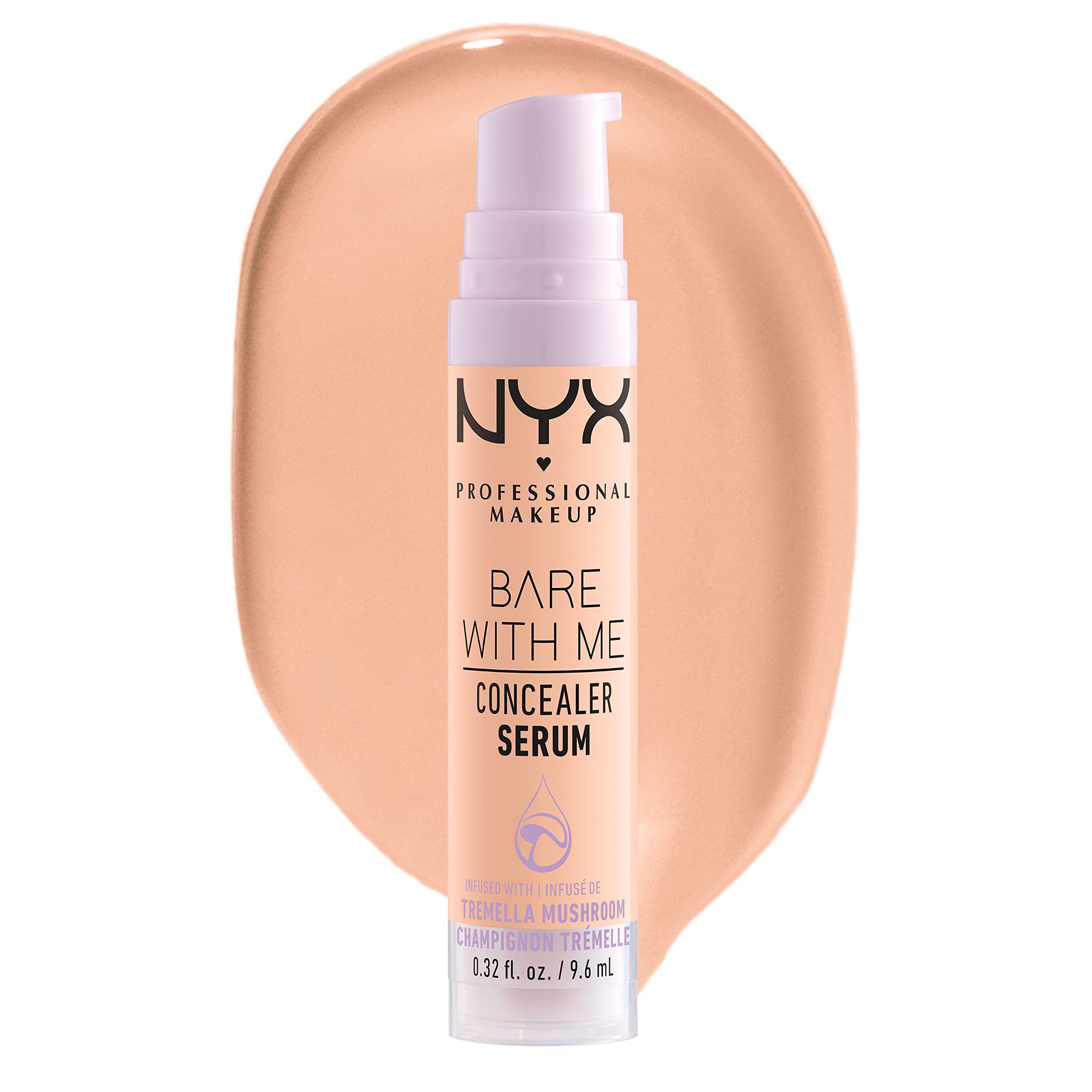 NYX Professional Makeup Корректирующая сыворотка, Естественный результат, Увлажнение и Среднее покрытие, Bare With Me, Тон: Ваниль, 9,6 мл