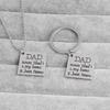 My Hero Best Friend Dad Pendant Necklace Key Rings Key Chains Gifts Jewelry Accessories Fathers