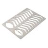 Eyebrow Lip Stencils Brushed Silver Thickened Stainless Steel Reusable Eyebrow Practice Template Makeup Shaper
