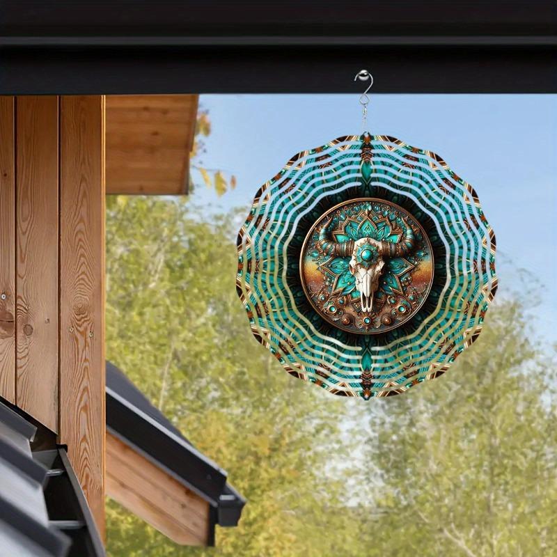 Balkon Bahçe Dekoru için 360 Derece Kancalı 10 İnç Asılı Rüzgar Gülü İlkbahar Yaz Dış Mekan Süsü