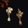 Cercei inel cu design floral opal etiopian natural pară 5*7mm argint sterling 925 set de bijuterii fine pentru banchetul femeilor cadou de petrecere