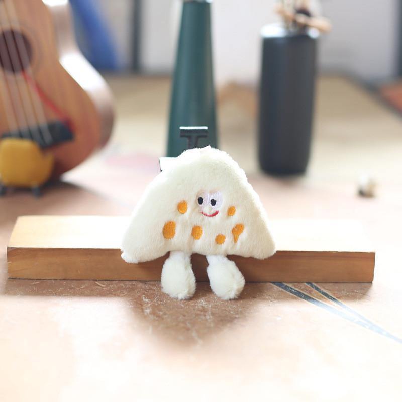 Plush Toast Bread Character Stuffed Doll Keychain For Bookbags And Collectors