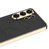 Samsung S26ultra Elk Mobile Phone Case Electroplated Plain Leather Mobile Phone Case, High-end Men's and Women's Protective Case.