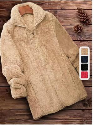 Women's Double-Sided Fleece Jacket: 2025 Autumn/Winter Plus Velvet Outdoor Warm Cardigan