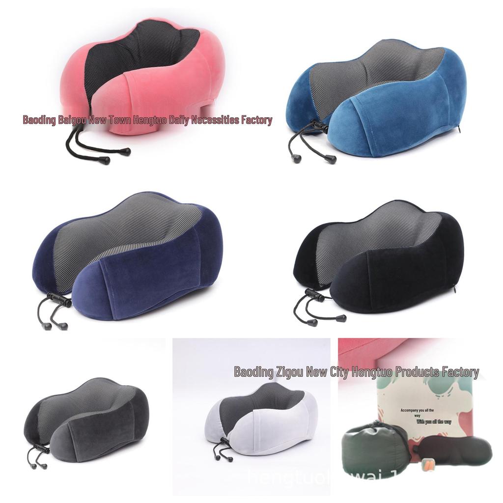 U-förmiges Nackenkissen aus Eisseide und Memory-Schaum: Anpassbare, Langsame Rückfederung, Tragbare Kopfstütze für Nickerchen im Büro und Reisen