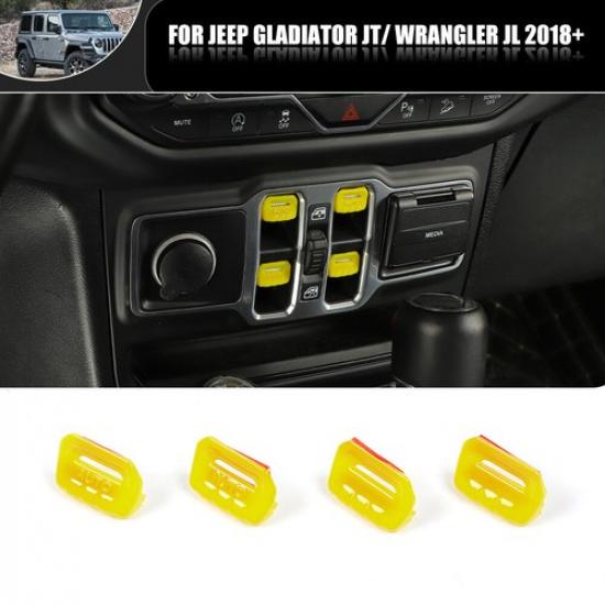 Window Control Switch Button Cover Trim For Jeep Wrangler JL Gladiator JT 18+