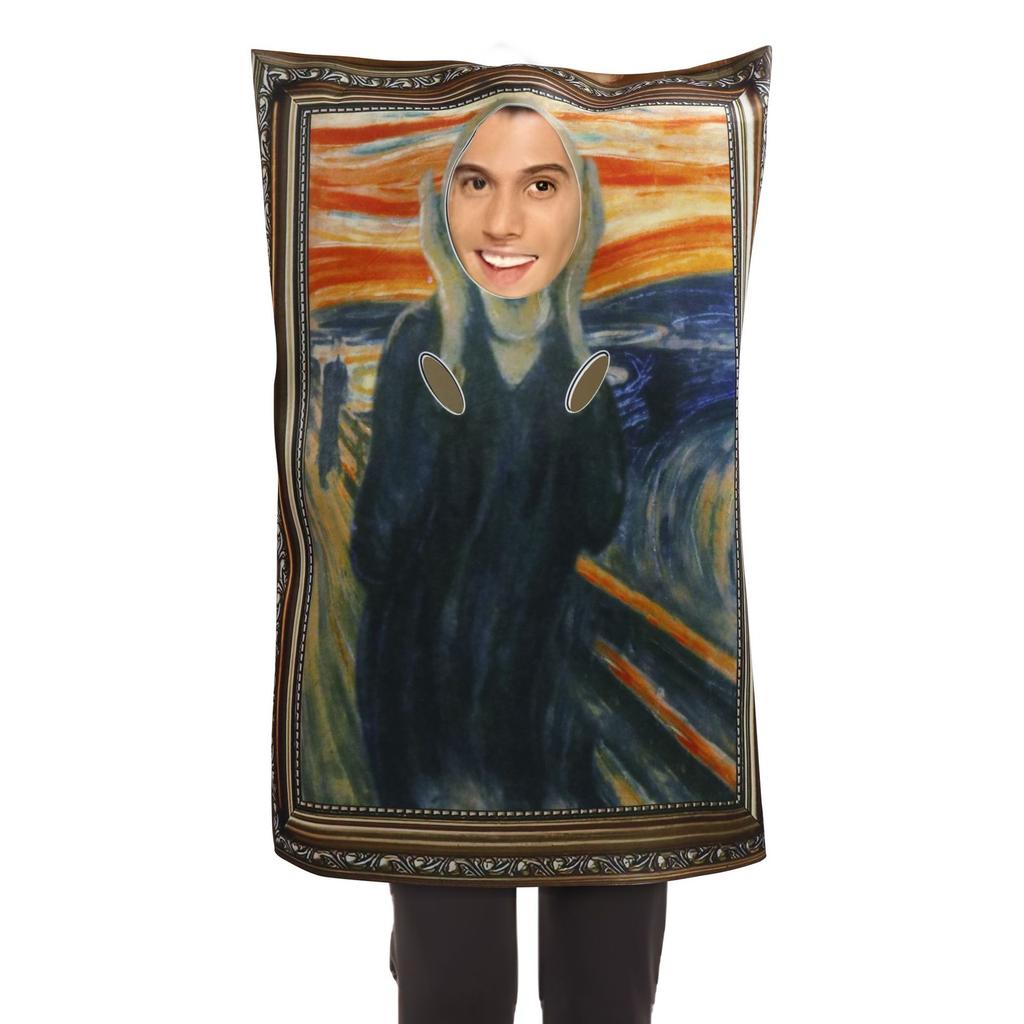Costume per BBQ Vegetale con Stampa Nuova in Spugna di Halloween, Abito per Esibizioni sul Palco, Vestito Creativo per Feste, Tutina con Stampa Divertente