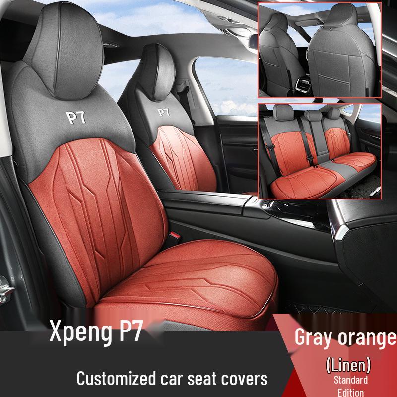 Premium Linen Seat Covers for Xpeng P7 - Universal, All-Season Car Cushion