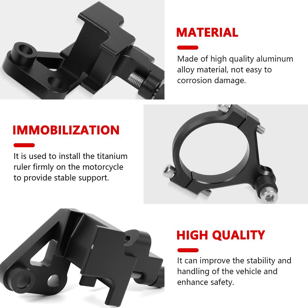 For Motorcycle Steering Damper Bracket Stabilizer Support Titanium Ruler Base Mounting Bracket TMAX 560 Tmax560 T Max 560