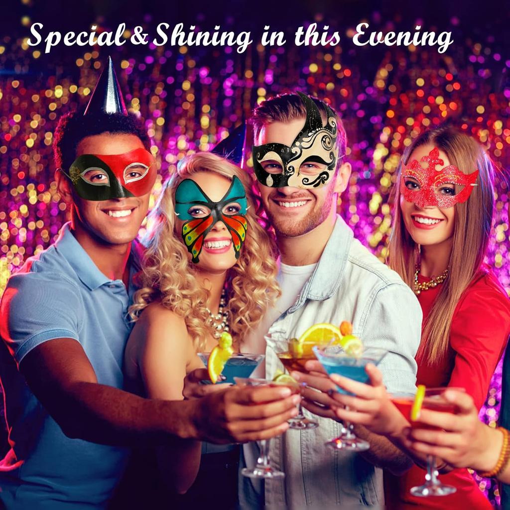 White Masks,DIY Unpainted Masquerade Masks Plain Half Face Masks Decorate