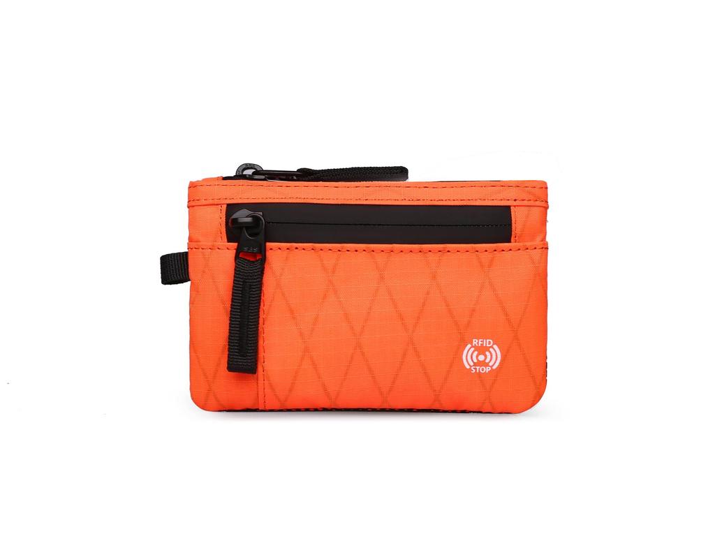 RFID Coin Purse Anti-Theft Card Holder X-Pac Mini Travel Wallet with Keychain