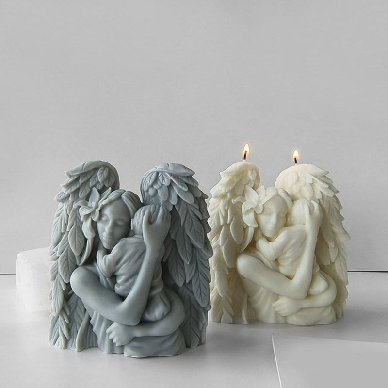 Practical Silicone Craft Mold Accessory for Candle Mothers Child Figure Sturdy Home Decoration Casting Tool Daily Use