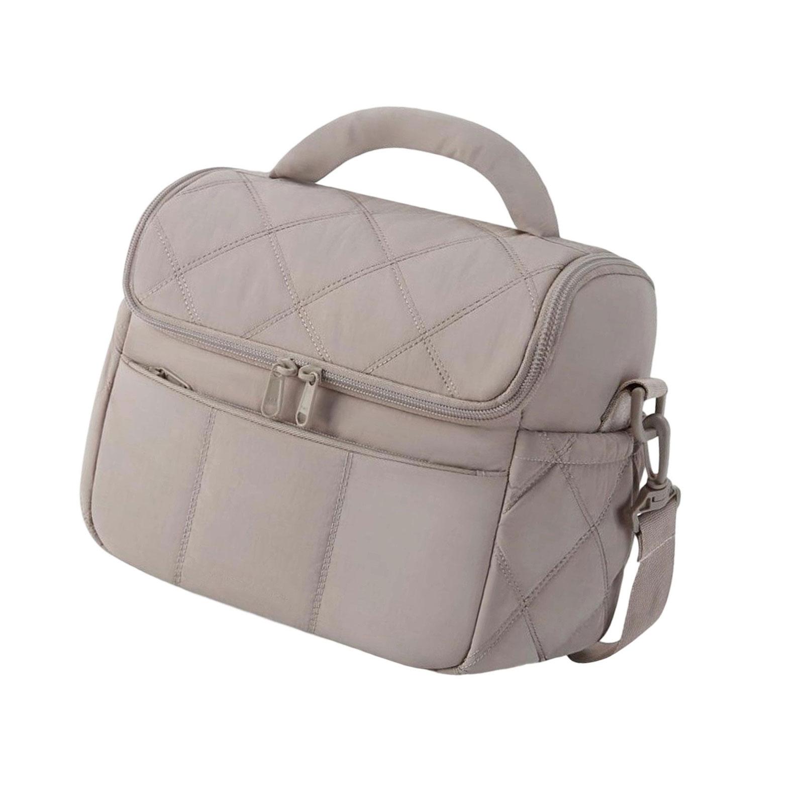 

Soft Insulated Lunch Bag Leakproof Thermal Food Carrier With Ice Compartment Durable Nylon Tote For Outdoor Office Picnic верблюд