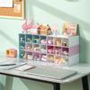 Stackable Clear Drawer Organizer Transparent Storage Box for Makeup Office School Supplies Cosmetics Desktop Clutter