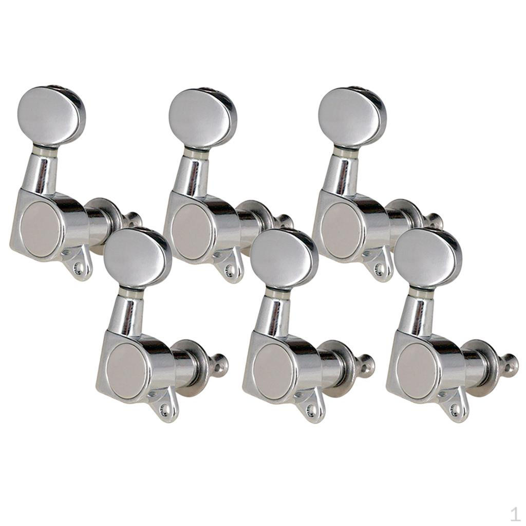 

6 pieces Right Pegs for Acoustic Guitar Replacement 6R Silver