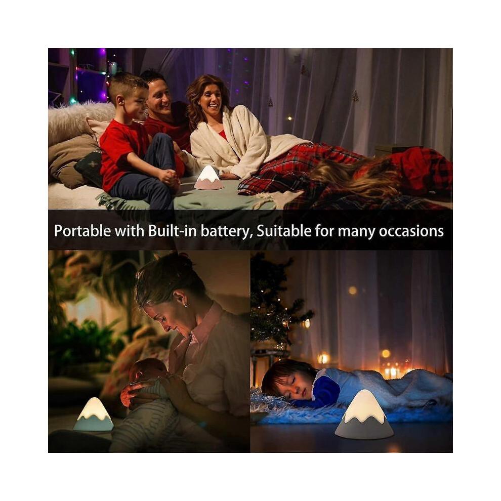 Creative Night Light Nursery Night Light Led Portable Faucet with Timer Hatch Snow Mountain Decorati