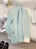 Korean-Style Pink Women's Suit Jacket: Spring/Autumn Fashion, Chic Business Attire