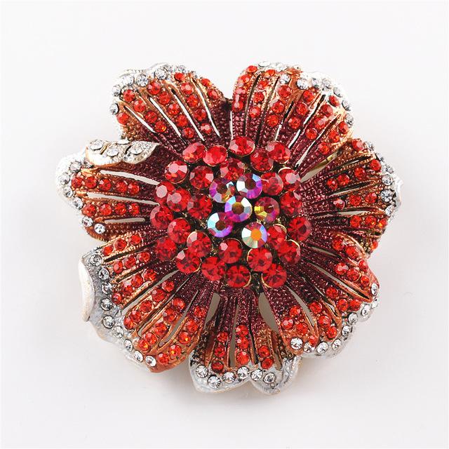 

Роскошные женские классические винтажные броши с цветком розы, блестящие булавки для украшения бутика, вечерние, банкетные, с пряжкой для женщин