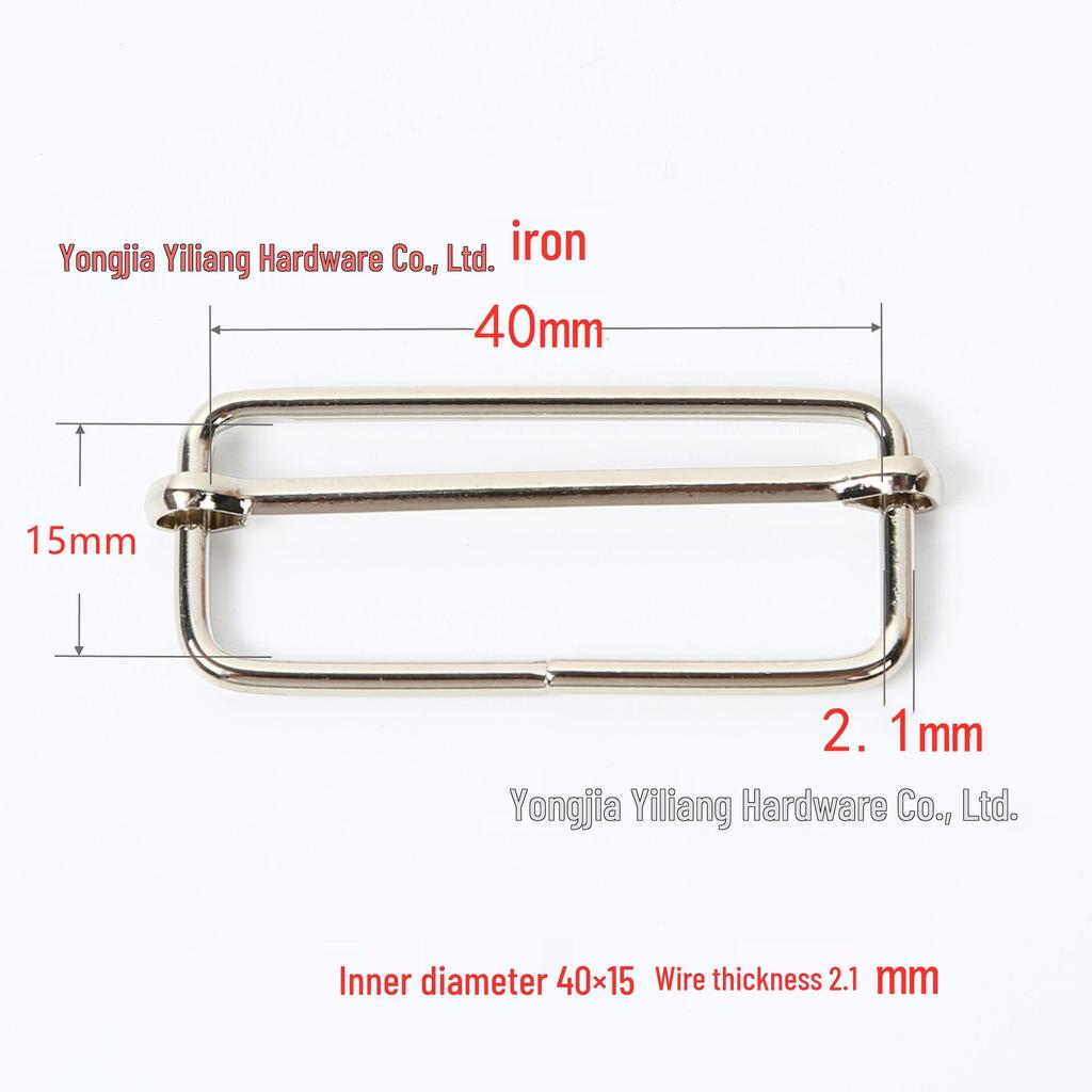 Stainless Steel Adjustable D-Ring Buckle - Copper Three-Speed Wire Pull Design