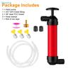 RV Antifreeze Siphon Hand Pump Kit Liquid Transfer Pump With Two 1 Metre Clear PVC Hoses For Petrol Oil And Fluids