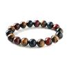 Natural Stone Power Stone Bracelet Tiger Eye Men's Women's 10mm Inner Circumference Approx. 19cm