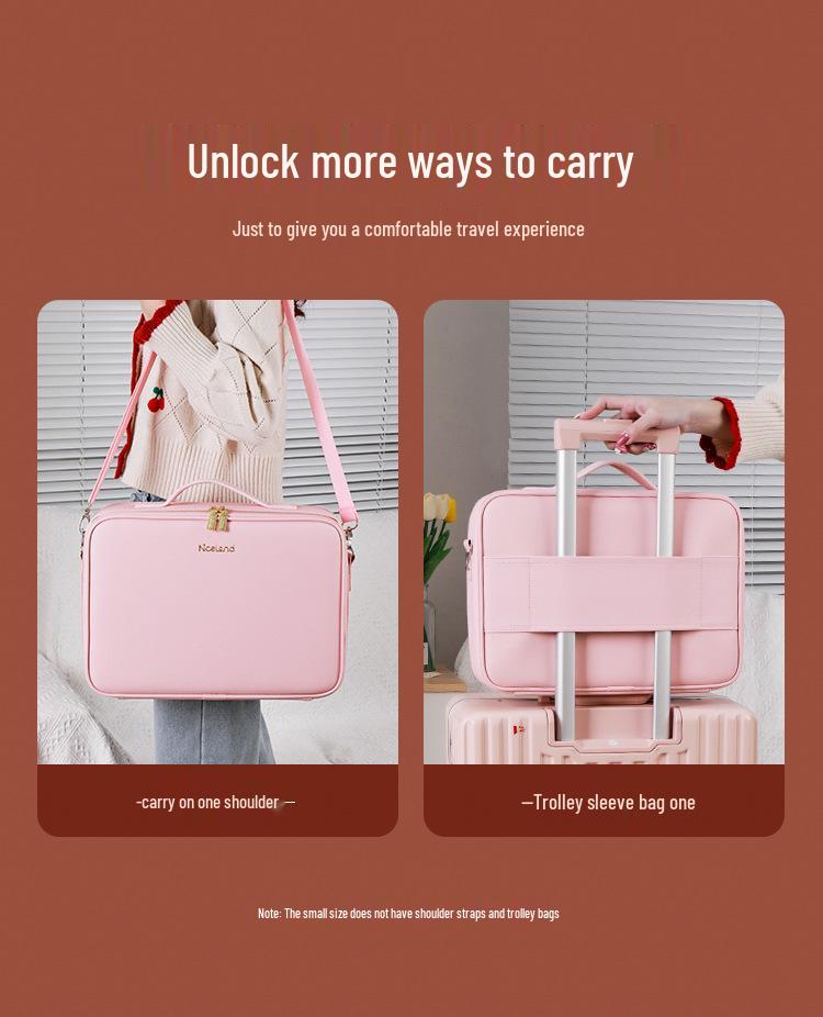 Přenosný kosmetický kufřík se světly a zrcadlem přes celou obrazovku