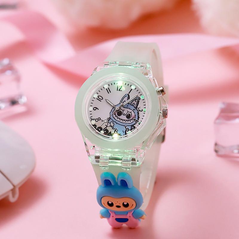 Cartoon Childrens Led Light Up Quartz Watch With Night Glow For Kids And Students