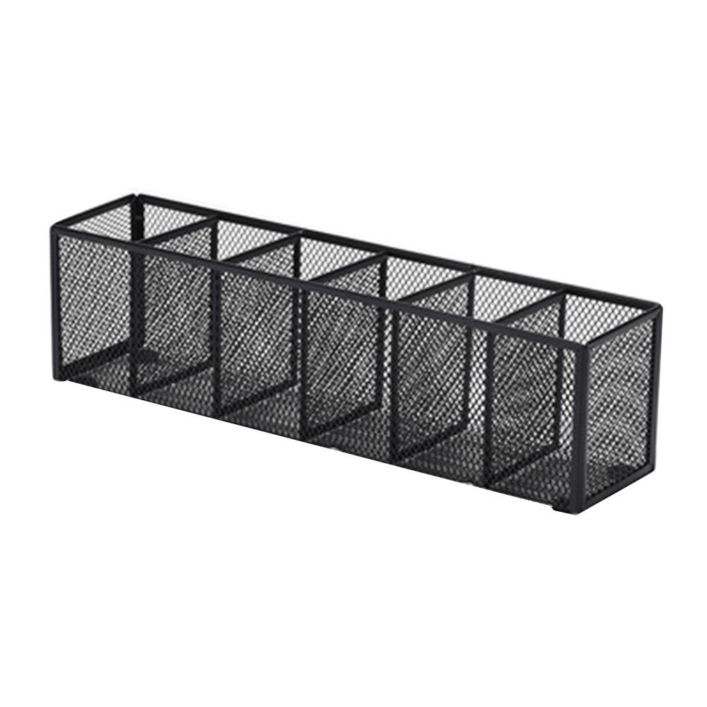 Durable Metal Mesh Desk Organizer Rectangle Pencil Holder Office Home Supplies