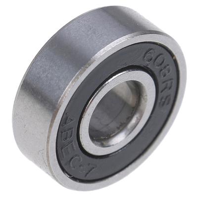 5 Τεμ. Μαύρα Abec-7 608Rs Ρολέρ Σκέιτμπορντ Στεγανοποιημένα Σφαιρικά Ρουλεμάν 8X22X7Mm